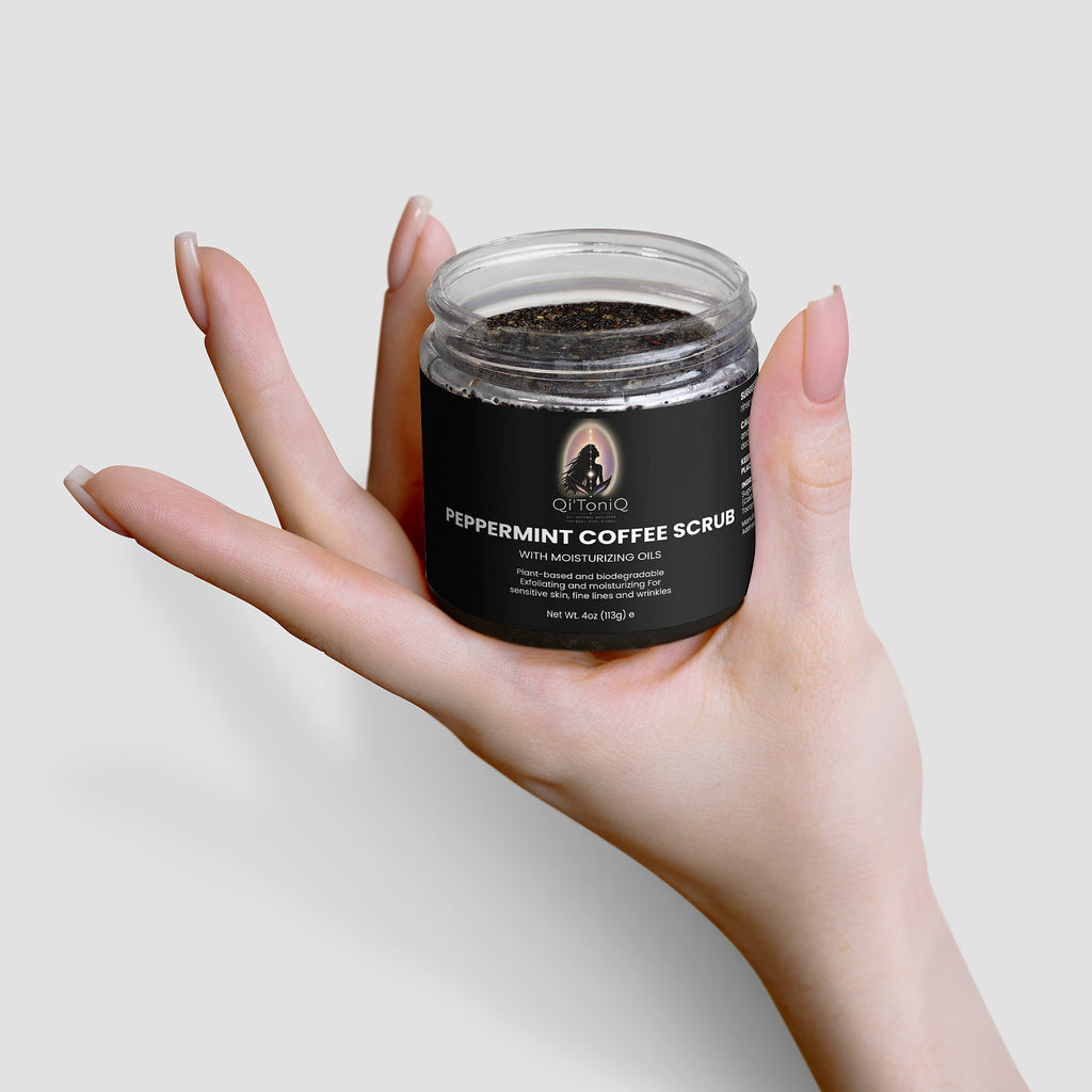Peppermint Coffee Scrub | Qi’ToniQ
