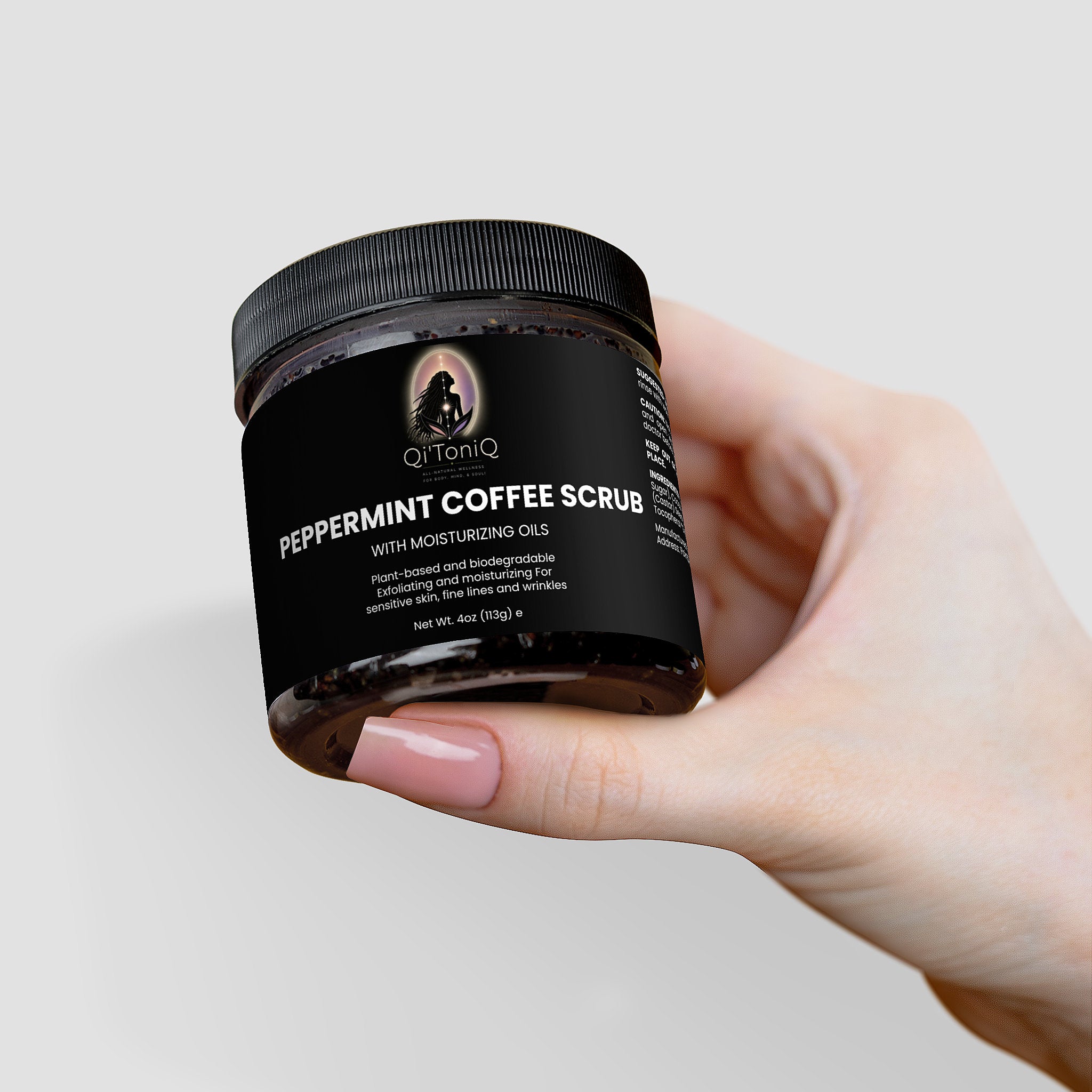 Peppermint Coffee Scrub | Qi’ToniQ