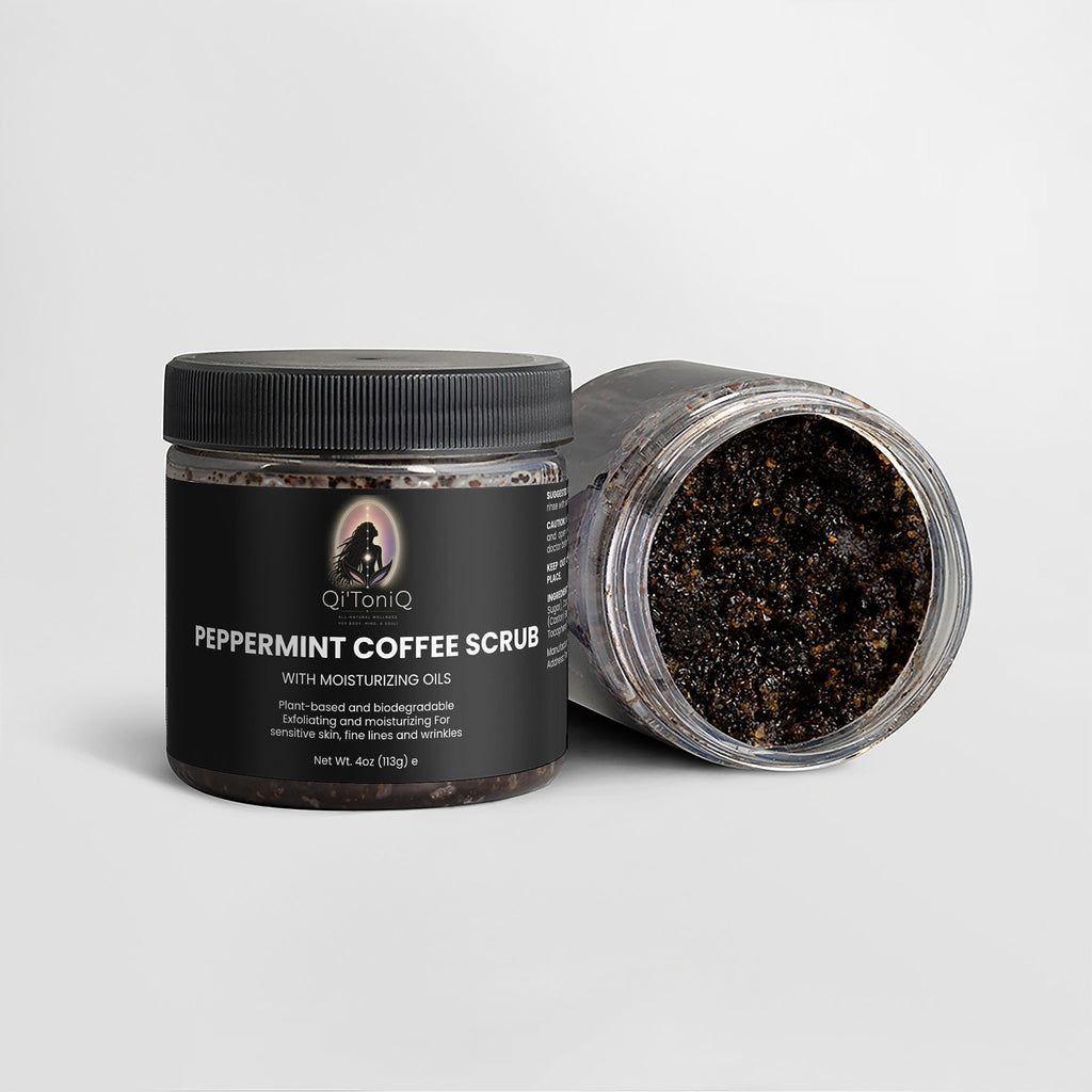 Peppermint Coffee Scrub | Qi’ToniQ