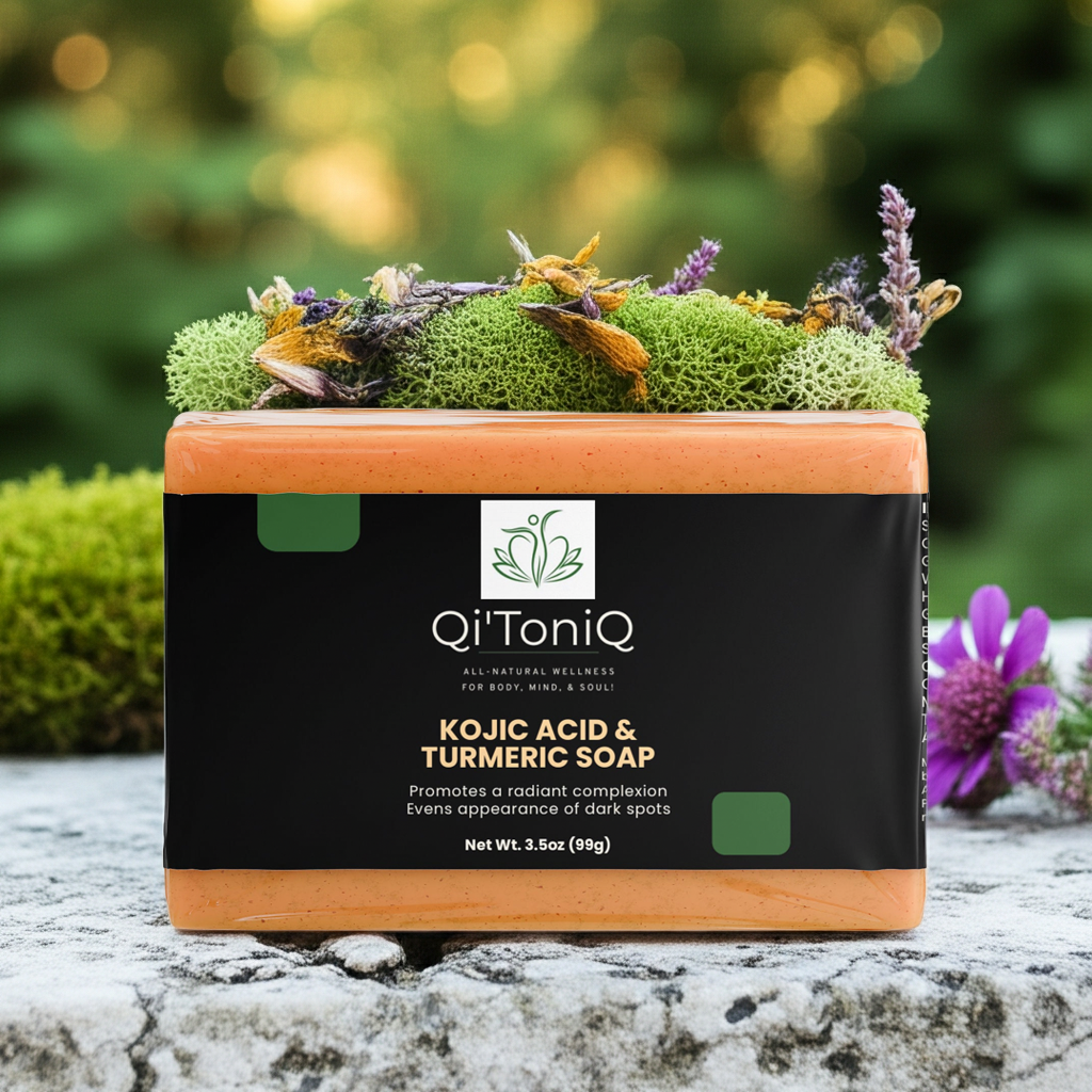 Kojic Acid & Turmeric Soap | Qi’ToniQ