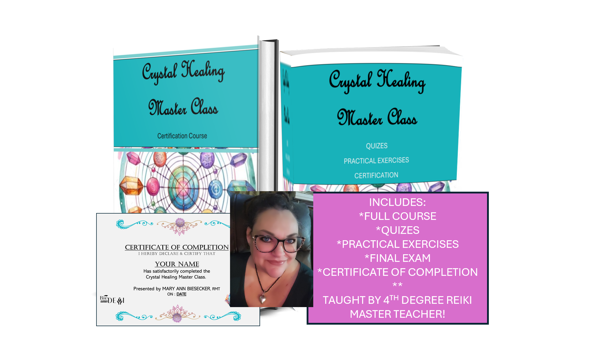 Crystal Healing Master Class Certification Course. Digital Download