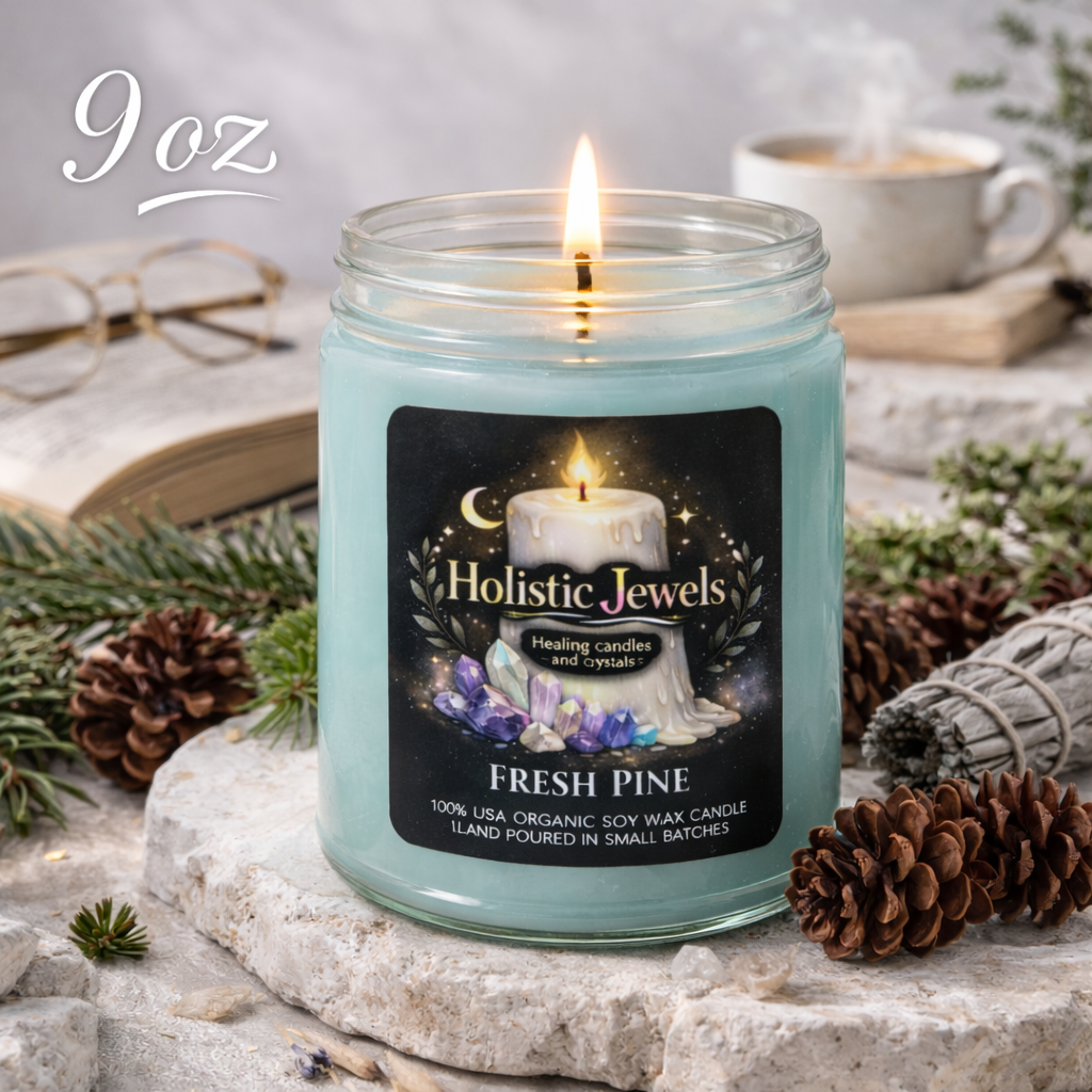 Holistic Jewels 9 oz Soy Candle – Hand Poured Aromatherapy Candle