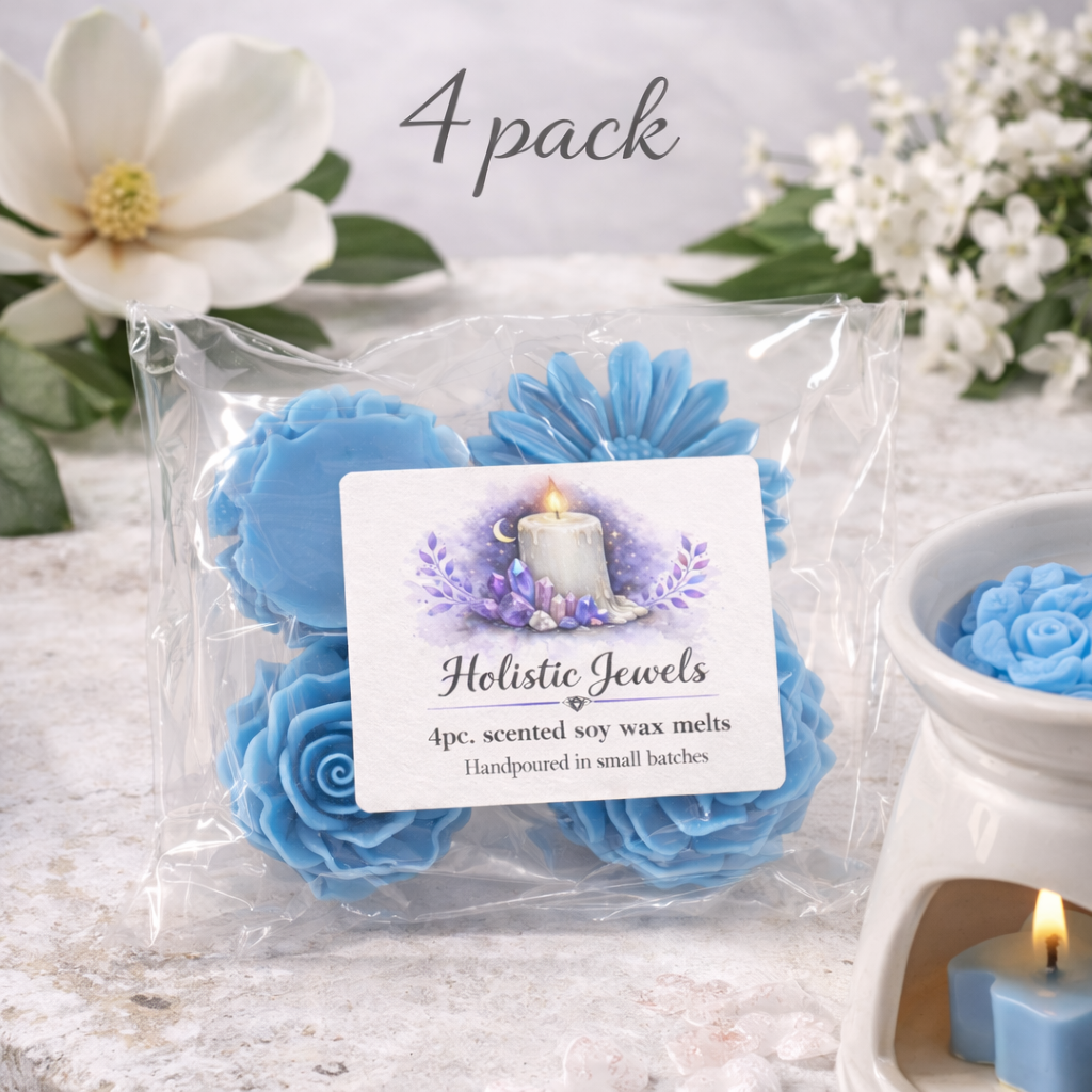 Holistic Jewels Scented Soy Wax Melts – 4 Pack | Hand Poured | 100% USA Soy Wax