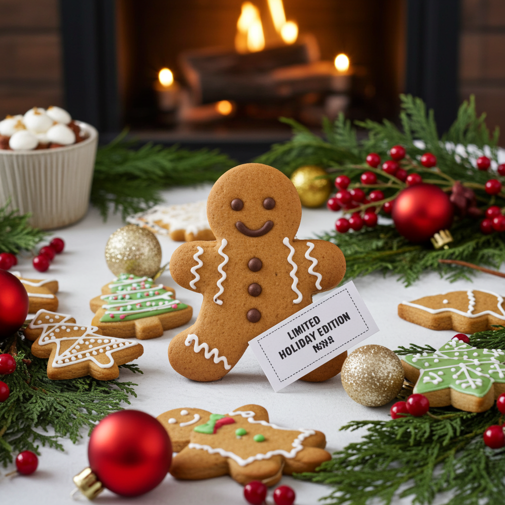 GINGERBREAD MAN - LIMITED EDITION HOLIDAY INCENSE 11" CHARCOAL STICKS 12 PACK CLEAN BURNING 1 HOUR TIME FRESH BAKED GINGERBREAD SCENT