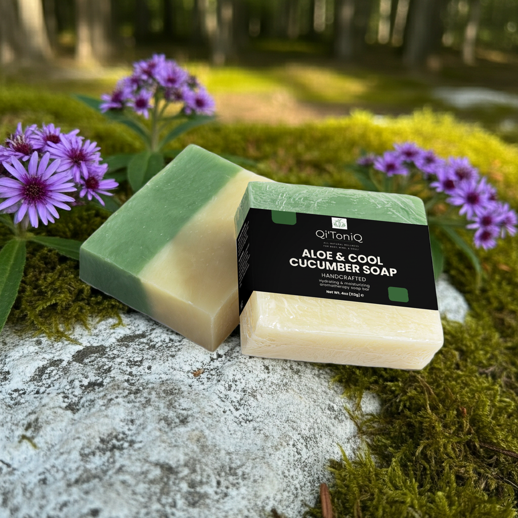 Aloe Cool Cucumber Soap | Qi’ToniQ