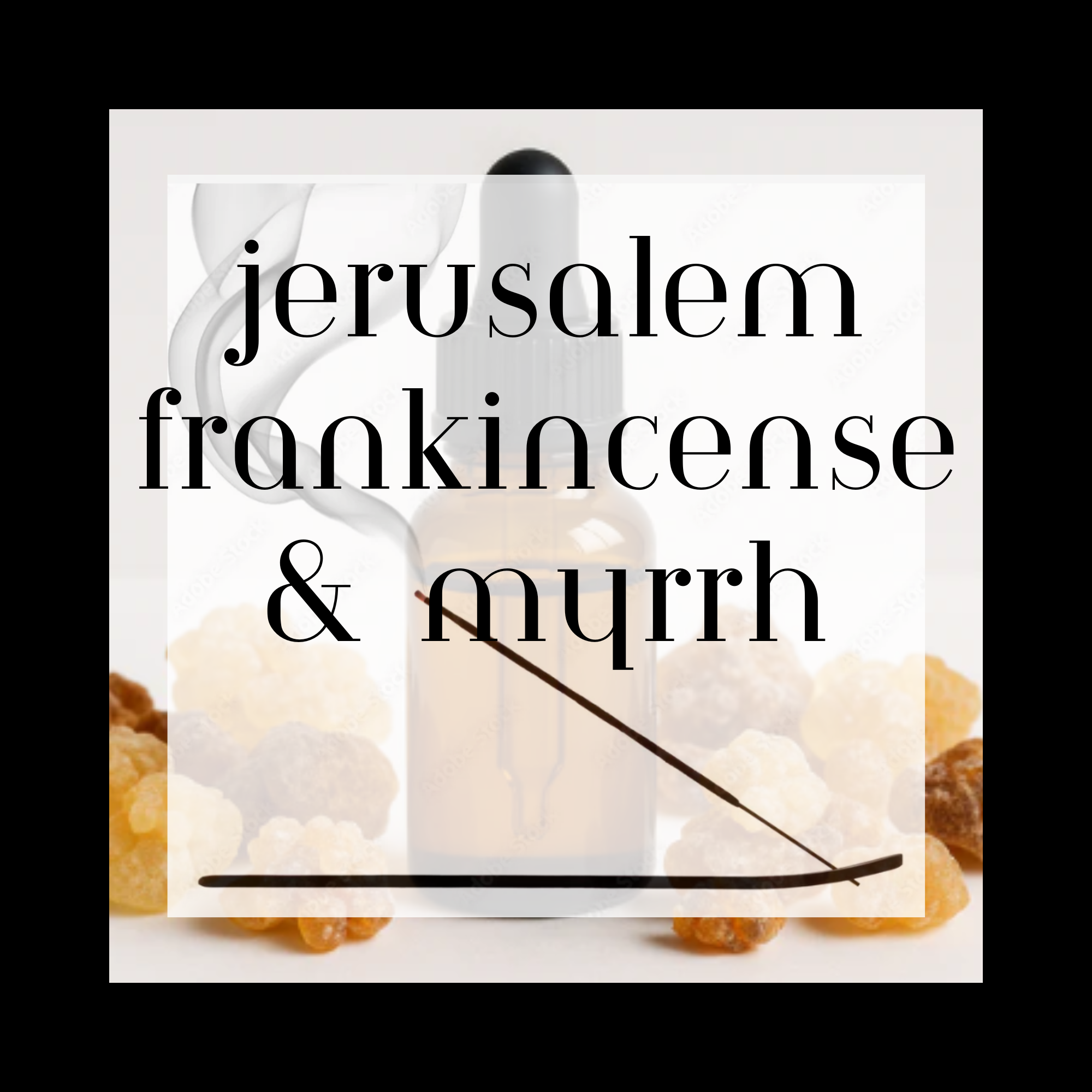 Jerusalem Ceremonial Frankincense & Myrrh 11" Charcoal Incense Sticks 12 Count Pure Essential Oils Clean 45-60 Minute Burn Time Authentic Scent