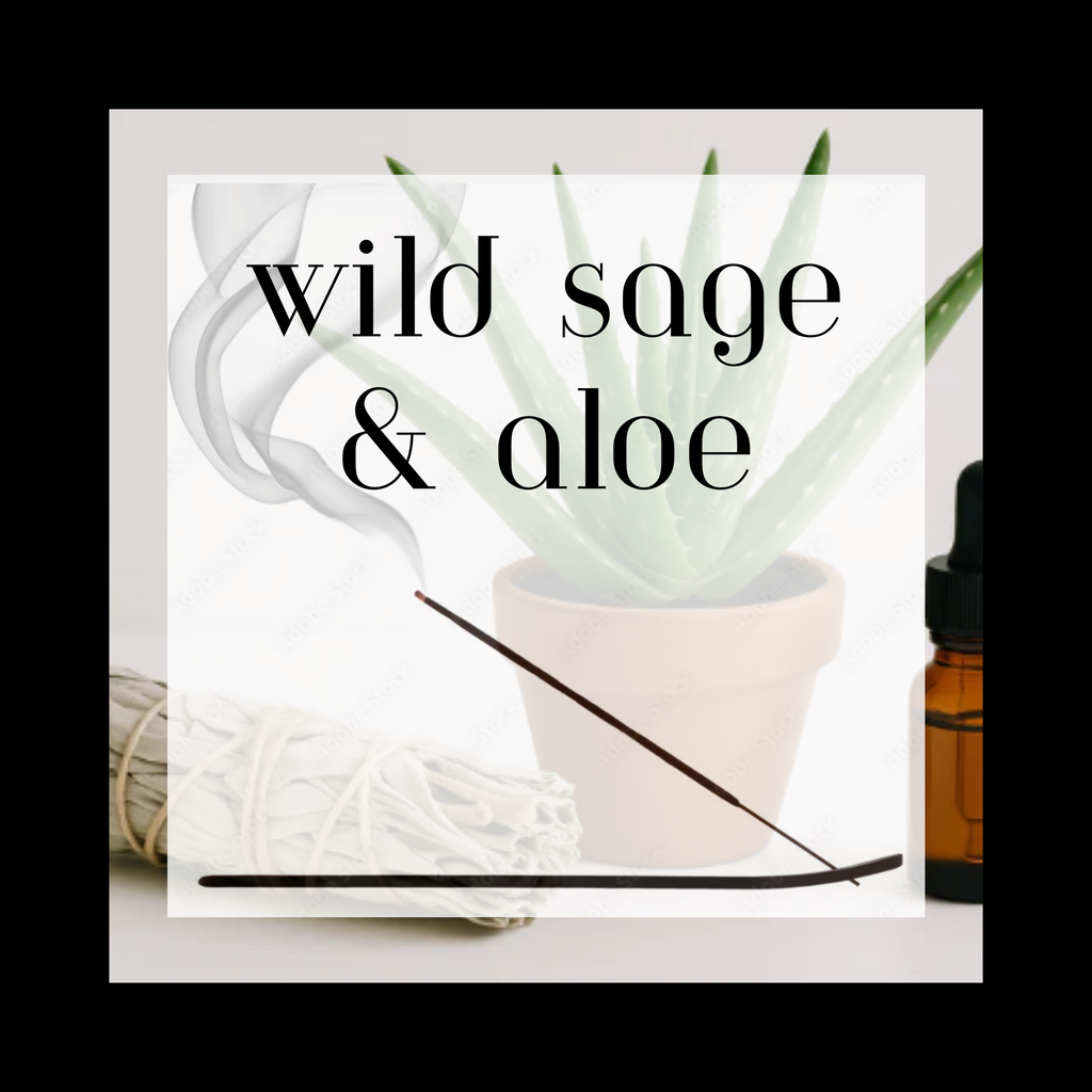 Wild White Sage & Aloe 11" Charcoal Incense Sticks - 12 Count Pure Essential Oils Clean 45-60 Minute Burn Time for Relaxation