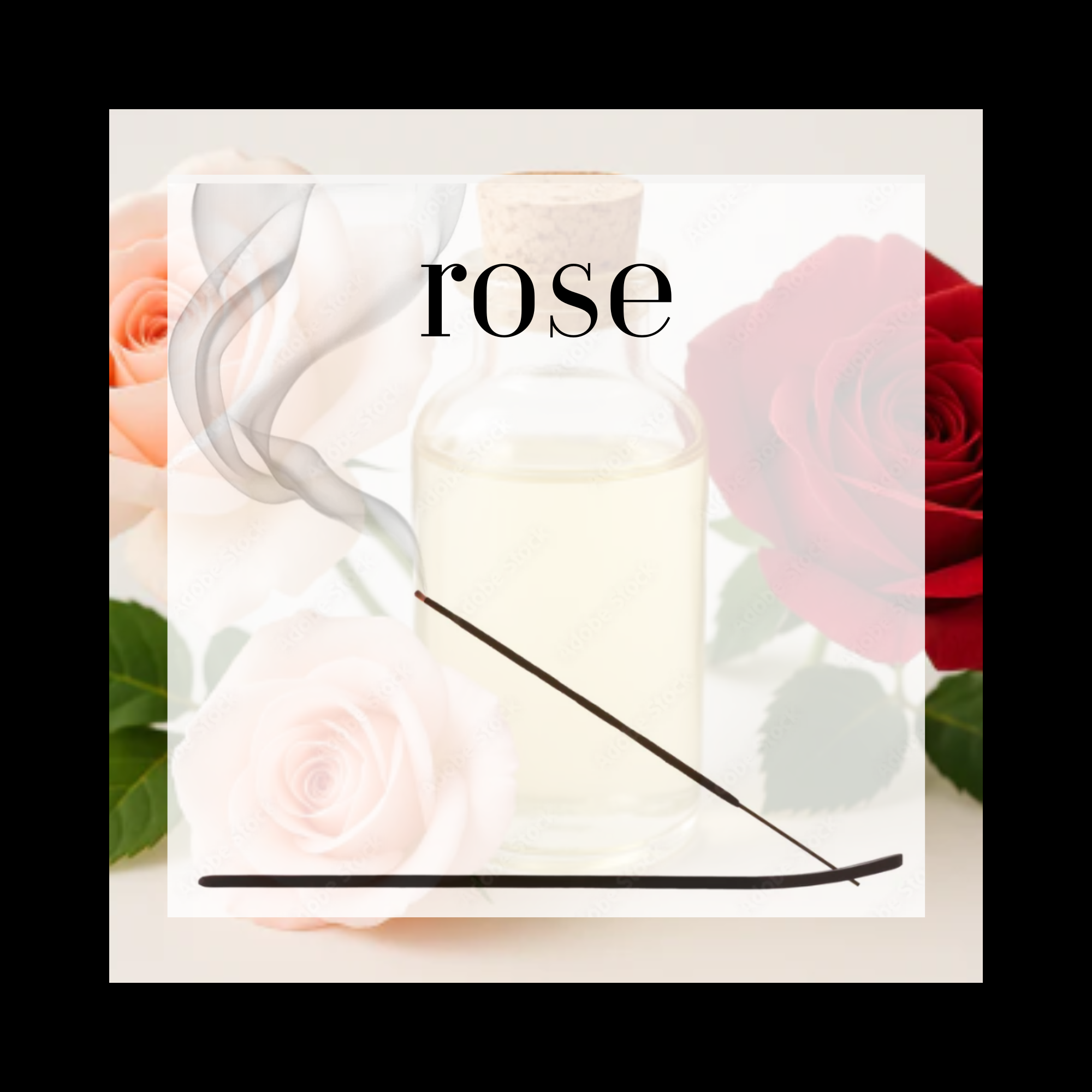 ROSE 11" CHARCOAL INCENSE STICKS - 12 Count Pure Essential Oils & Charcoal Clean 45-60 Minute Burn Time