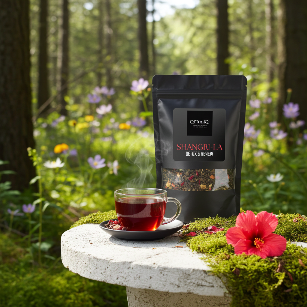 Shangri-La Hibiscus Lavender Spiced Tea | Qi’ToniQ