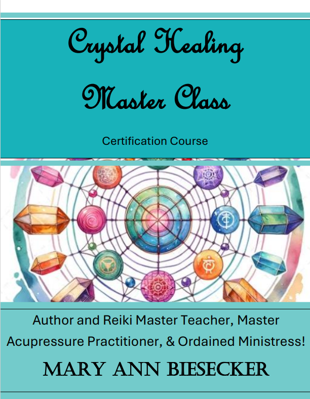Crystal Healing Master Class Certification Course. Digital Download