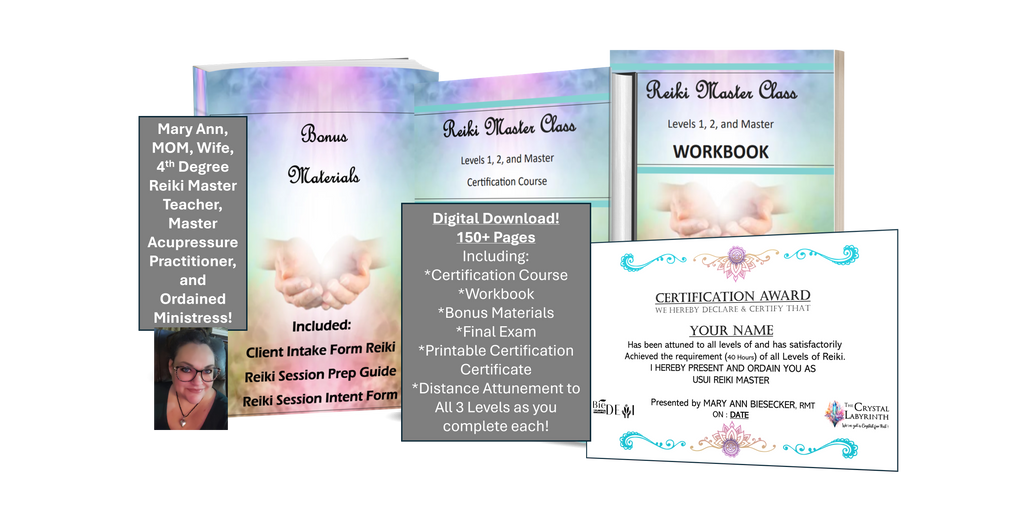Reiki 1, 2, & 3 Certification Course. Digital Download