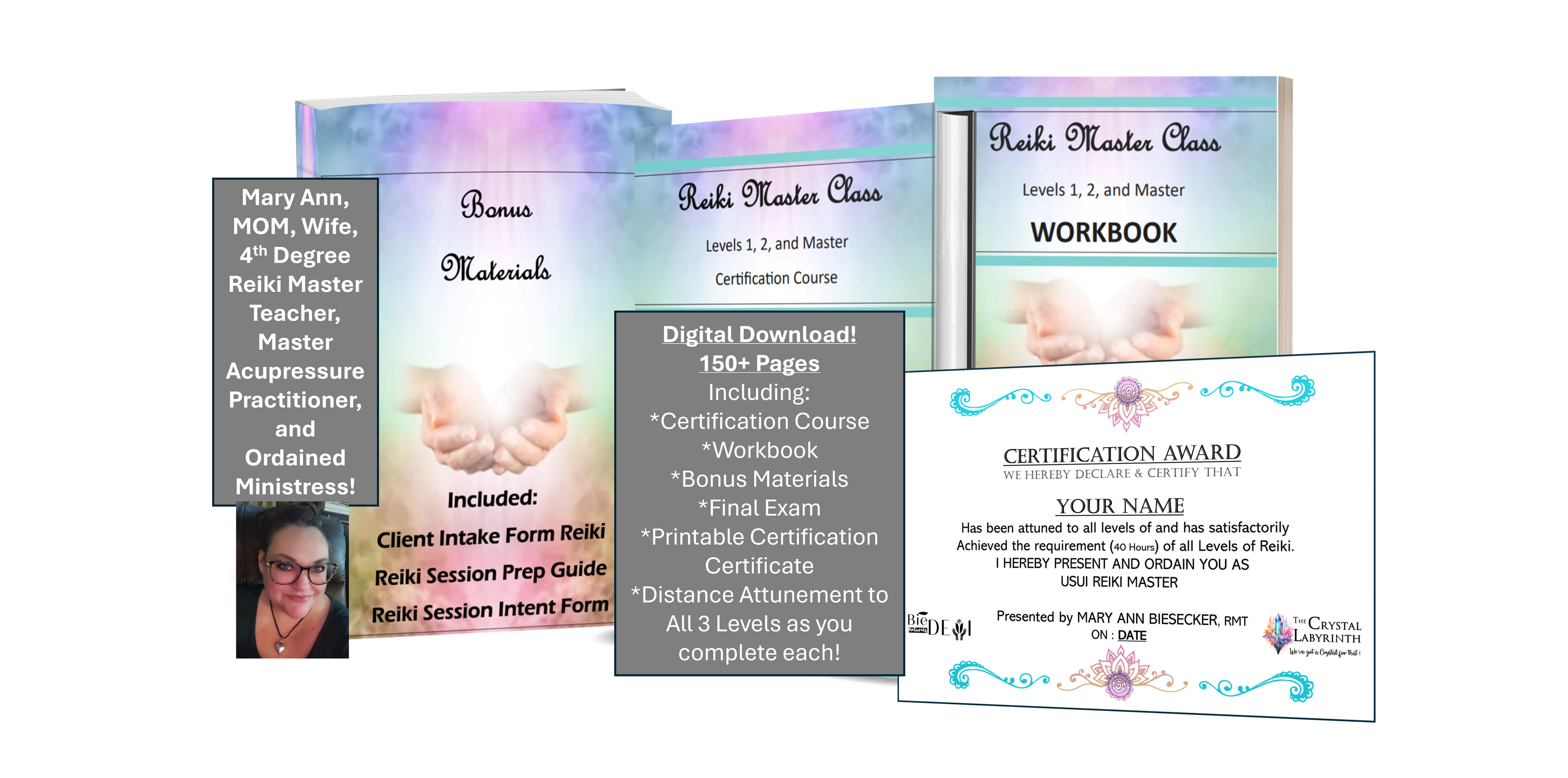 Reiki 1, 2, & 3 Certification Course. Digital Download