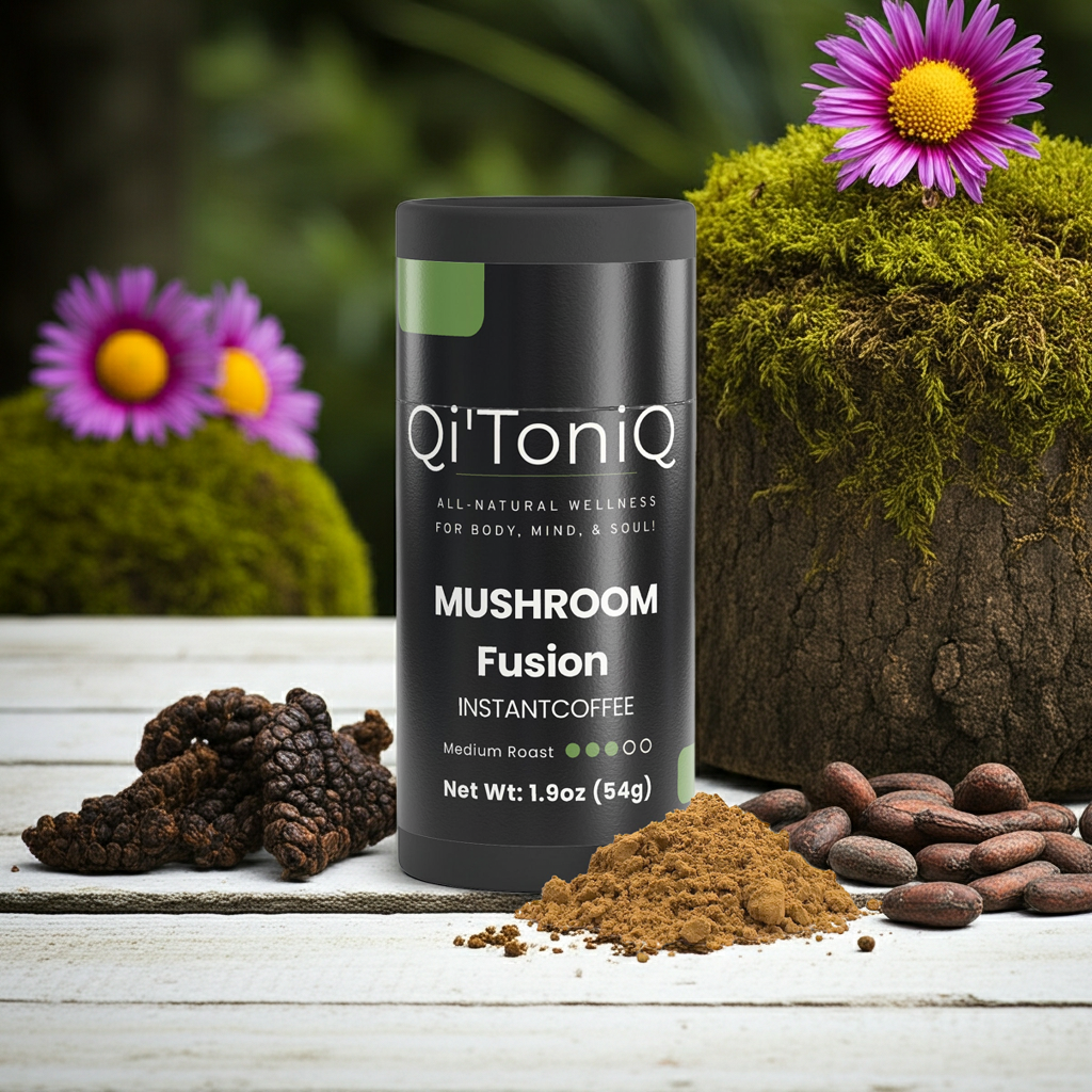 Mushroom Fusion Instant Mushroom Coffee – Medium Roast | Qi’ToniQ