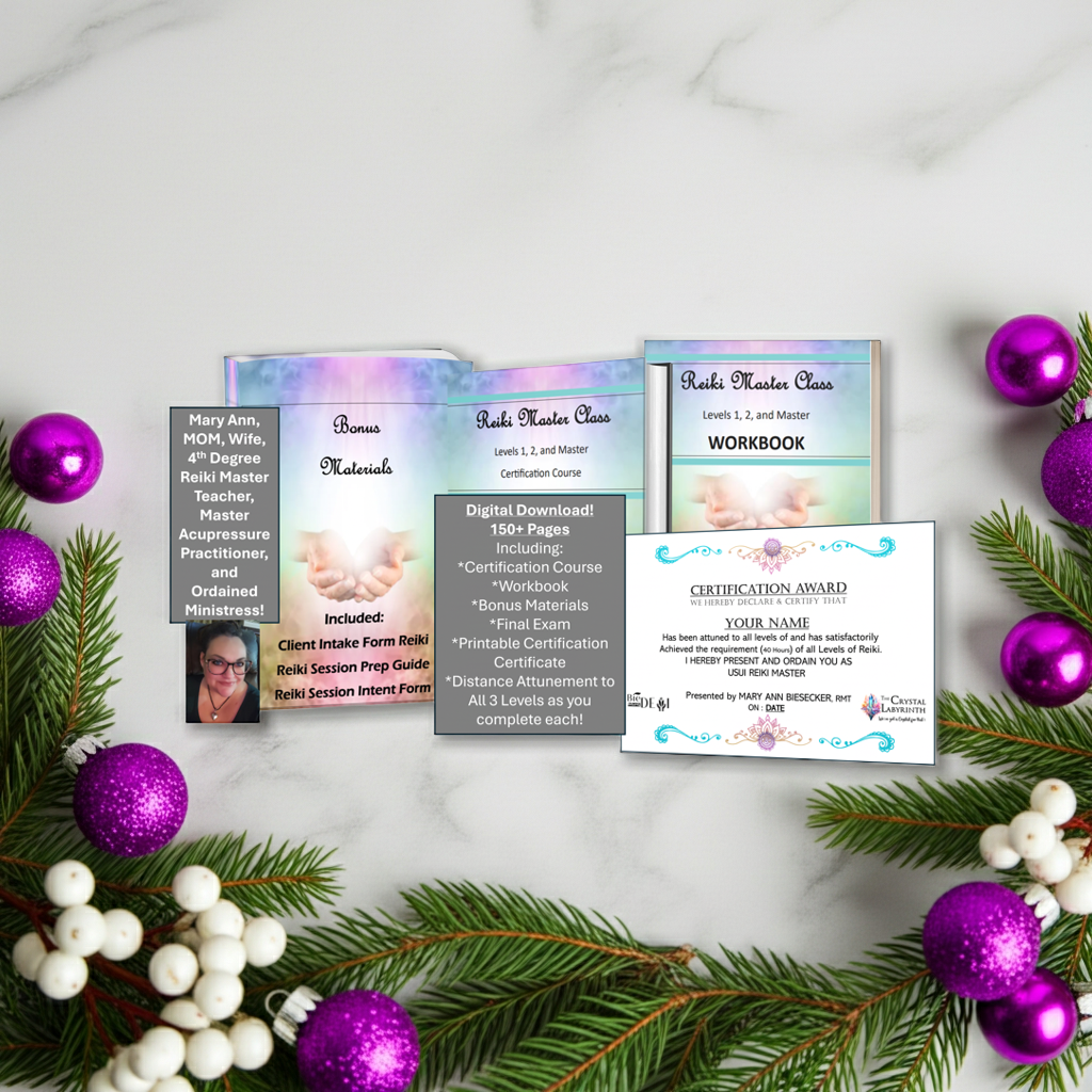 Reiki 1, 2, & 3 Certification Course. Digital Download